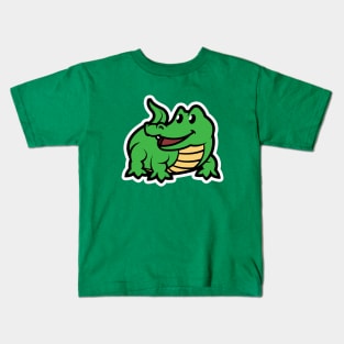 Crocodile Cartoon Animal Cartoon Island Kids T-Shirt